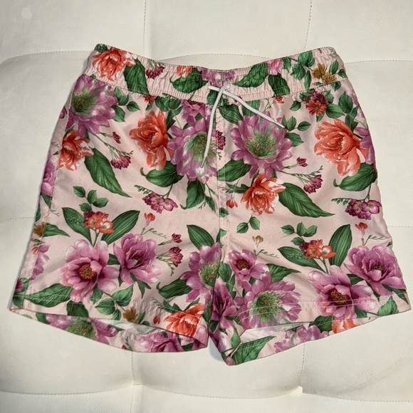 Janie and Jack Floral Dahlia Swim Trunks – Size 6 - Picture 2 of 10